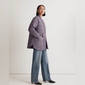 Madewell Lavender Quilted Oversized Puffer Jacket